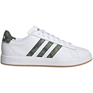 adidas Grand Court 2.0 Mens Tennis Shoes with Camouflage Stripes