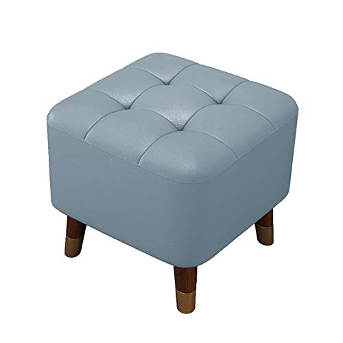 Repose-pieds petit tabouret ottoman en cuir PU DASHADAO 40cm