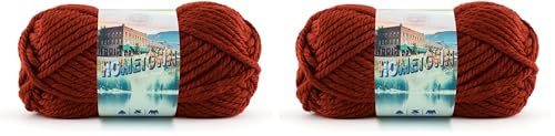Image of Lion Brand Hometown Yarn 2-Pack, Bulky Yarn for Knitting and Crocheting, Tampa Spice