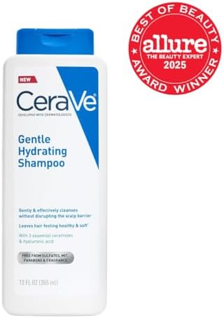 CeraVe Gentle Hydrating Shampoo with Hyaluronic Acid for Hair & Scalp, 12oz - 1