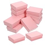 BESPORTBLE 12 Cajas de Joyería Pequeñas Rosa con Espuma, 8x5x3 Cm, Caja de Embalaje para Collares y Pendientes, Organizador Compacto para Regalos y Almacenamiento Diario