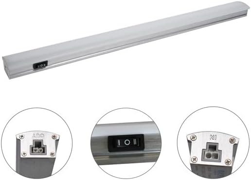 ZXX515-HL-CW-9, 19 inch LED Linkable, High/Low/Off Switch, 4500K (Cool White), 90+ CRI, UL Approved Under Cabinet Light Fixture, Ideal for Kitchen, Utility & Workareas