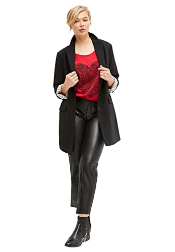 Ellos Women's Plus Size Long Boyfriend Blazer - 22, Navy Red #TOP4