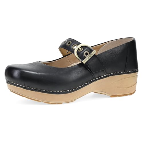 Image of Dansko XP 2.0 Mary Jane Clogs for Women - Slip-Resistant Leather Shoes with Arch Support, Removable Footbed, and Adjustable Strap - Ideal for Teachers & Service Professionals