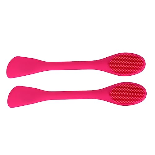 Healeved Dual Use Silicone Facial Cleaning Brush Gentle Face Scrubber Non-Slip Handle Exfoliating Brush for Women