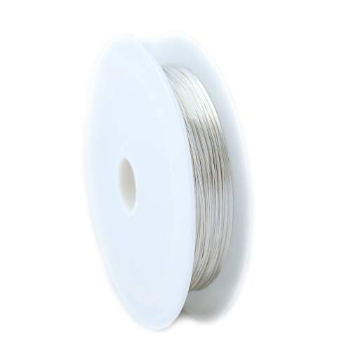 Image of 925 Sterling Silver Wire Half Hard Round Made in USA by CRAFT WIRE (1 Ounce, 30 Gauge)
