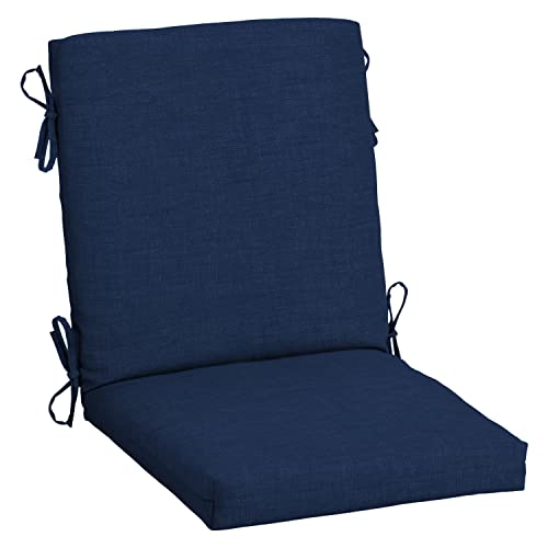 Image of Arden Outdoor Midback Chair Cushion, 18 x 16.5, Sapphire Blue Leala