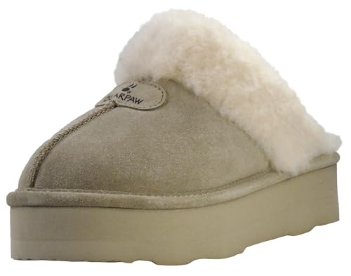 Image of BEARPAW Women's Retro Loki Slippers | Cozy Indoor & Outdoor Shoes, Warm Wool Blend Lining, Lightweight EVA Outsole, Indoor & Outdoor Comfort
