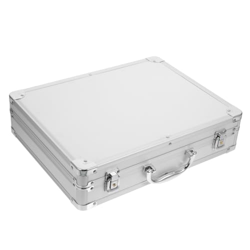 Housoutil Aluminum Tool Cases Metal Suitcase Briefcases for Men Portable Workstation Aluminum Storage