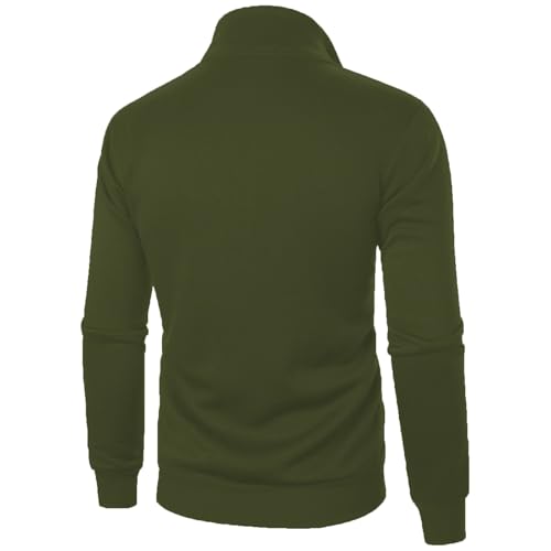 Men's Hoodless Sweatshirt Outdoor Leisure Loose Fit Solid Color Comfortable Warm Fleece Pullover Casual Fall2