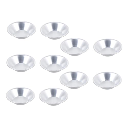 DONFAMDS 10個 アルミ合製耐久エッグタルト型 非粘着タルト底取りれ対応 オーブン対応ケーキ用ベーキングトレイ 家用製菓用品