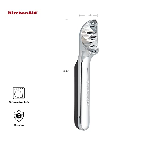 KitchenAid Concha de sorvete sem bagunça, 20 cm, ônix preto