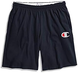 Champion Men's Graphic Jersey Short, Navy, Medium