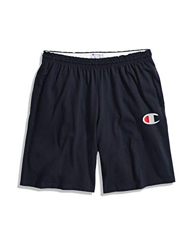 Champion Men's Graphic Jersey Short, Navy, Small