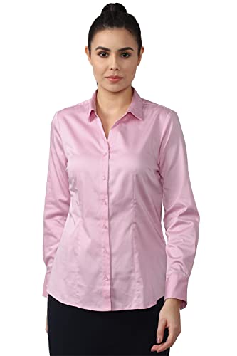 Image of Van Heusen Women's Cotton Solid Regular Fit Shirt