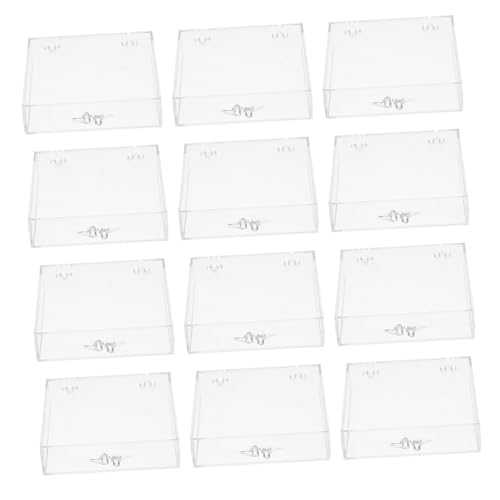 DONFAMDS 12個 透明蓋付き ネイルチップ収納ケース 軽量製 ネイルホルダー ディスプレイボックス