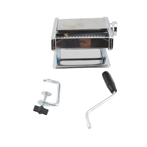 ANGGREK Máquina para Hacer Fideos, Máquina de Pasta Manual de Acero Inoxidable con 9 Configuraciones de Espesor para la Cocina Casera, Perfecta para Hacer Pasta y Fideos Frescos