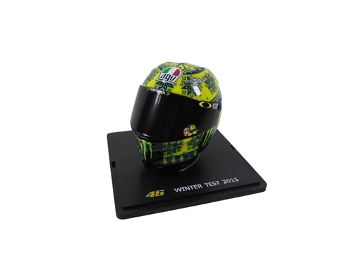 OPO 10 - Valentino Rossi Moto Grand Prix Prueba DE Invierno Escala 1/5 Casco Temporada 2015 Compatible con Yamaha YZR-M1 - CR043