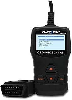 YUERSEAK OBD2 Scanner, Car OBDII Code Reader with Battery Test Engine Fault Code