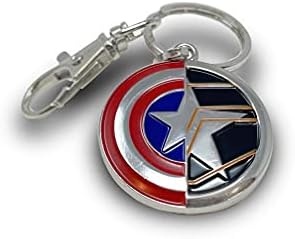 The WINTER SOLDIER & CAPTAIN AMERICA Keychain, Official Marvel Studios Disney+ THE FALCON & THE WINTER SOLDIER Keychain