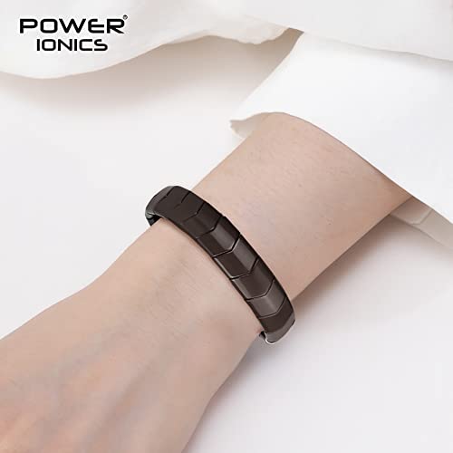 Power Ionics Handmade Beaded Bracelets for Men and Women, Black Tourmaline 15mm Arrow Beads, High Elastic 17.5-21cm Size, Mens Beaded Bracelets3