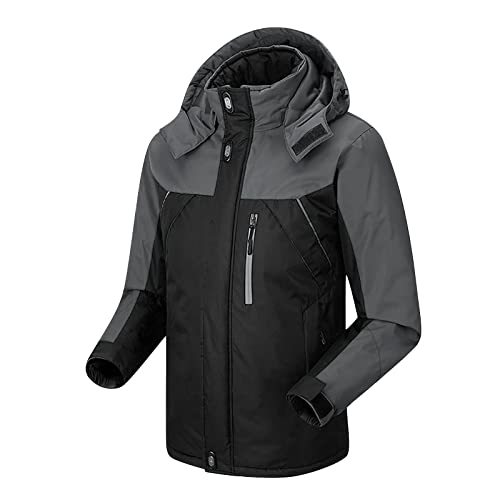 Generisch Mens Rain Jacket, Herren Wasserdichte Outdoor Atmungsaktive Wandern Funktionelle Winddichte Regenjacke Mit Kapuze Fahrrad Atmungsaktiv Colombia Men Jacke Für Coat (4XL, Schwarz)