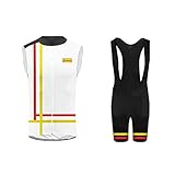 UGLY FROG Rennrad MTB Bike Wear Radtrikot Herren Ärmellos Fahrradbekleidung Set Outdoor Sports Radfahren Jersey Vest + Radfahren Latzhose Shorts im Sommer DEHerren20
