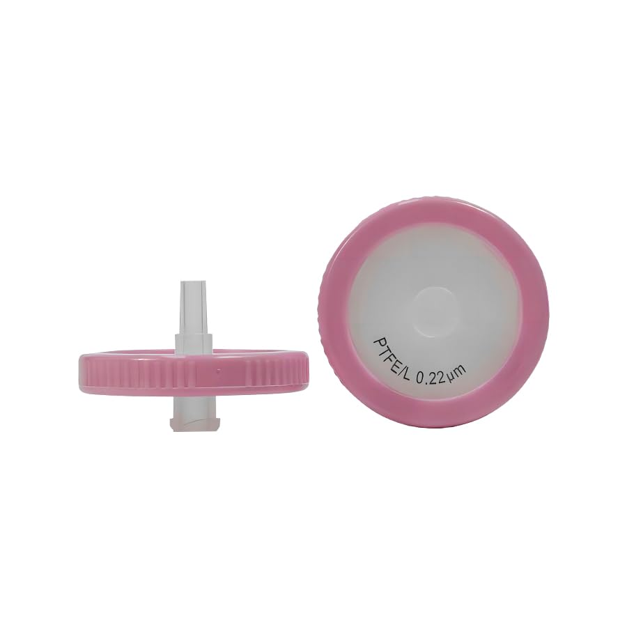 Image of PEKYBIO PTFE Syringe Fliter Hydrophilic Filtration 25mm Diameter 0.22μm Pore Size for Lab, Pack of 100, Non-Sterilized