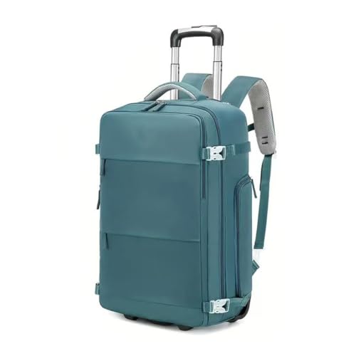 Mochila de viaje azul lago de gran capacidad para portátiles de 17 pulgadas con zapatero
