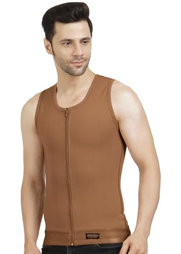 Image of GYNECOMASTIA Full Compression Vest || HIGH COMPRESSION || Front Hook and Zip Closer || Tomboy Chest Binder || Chest and Abdomen Support || Chest Shapewear