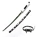 HBCH Epee en Demon Slayer Katana 104cm Tout en Bois Lame en Bois Katana Zenitsu Agatsuma Epee Replique Sabre Decoration Cosplay Anime Épée en Samouraï Jouet Cadeaux (Color : Shinazugawa Sanemi)