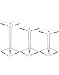 QWORK Square Acrylic Display Stand, Set of 3 Versatile Showcase for Jewelry, Cosmetics, and Collectibles, 4.75