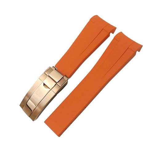 [FKYRGF] 20mm 21mm 22mm o[EHb`oh Tu}[i GMT}X^[ fCgi VRXgbv ubN 18mm 19mm EHb`oh uXbg(Orange rose gold,21mm)