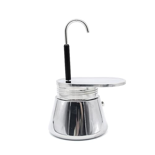 WheatThrive Cafetera Moka de acero inoxidable de 50 ml, cafetera espresso para estufa y oficina en casa