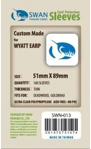 Swan Card Sleeves (51x89mm) - 145 Pack, Thin Sleeves - Wyatt Earp