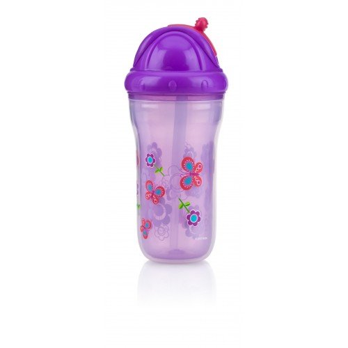 Insulated flip it beaker 270ml 12-18m - purple
