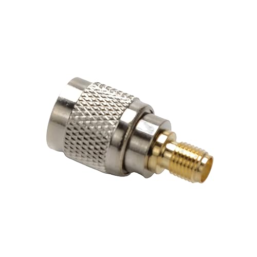 Conector coaxial SMA hembra a TNC macho, pack de 2 miniatura 3