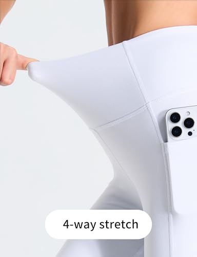 Image of THE GYM PEOPLE High Waist Yoga Shorts for Women's Tummy Control Fitness Athletic Workout Running Shorts with Deep Pockets