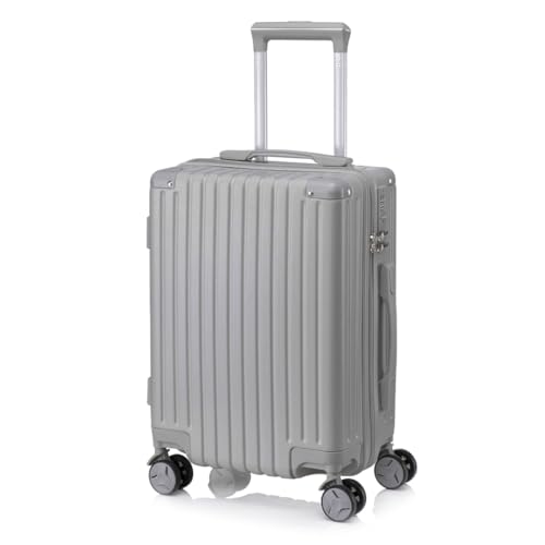 Mala De Viagem Bordo 10KG Rodas Dupla Cadeado TSA 3 dígitos Protecao Lateral (Prata)