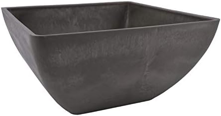 PSW FBD30DC-1 Arcadia Garden Products FBD30DC Simplicity Square, 12 by 6-I, 12 by 12 by 6-Inches, Dark Charcoal