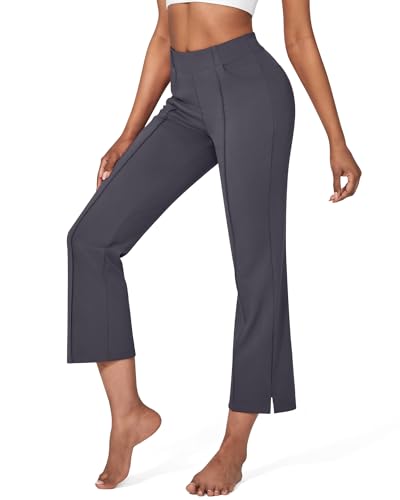 Image of G4Free Flare Yoga Pants Women Ankle Casual Pants with Pockets Strechy Bootcut Wide Leg Dress Pants Petite /Regualr /Tall