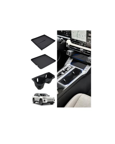 Image of 3PCS for 2026 Toyota RAV4 Interior Accessories, Console Organizer Mat, Cup Holder Insert & Wireless Charging Pad Silicone Liner, Anti-Slip Protection (Not for Limited)