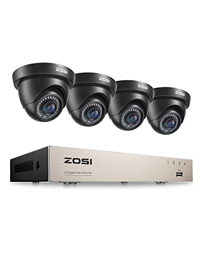 ZOSI H.265+ 1080P Kit Caméra de Surveillance avec 8CH 1080N Enregistreur DVR sans Disque Dur 65ft (20m) Vision de Nuit Alerte Instantanée Visionnage à Distance App Gratuite Alarme Maison