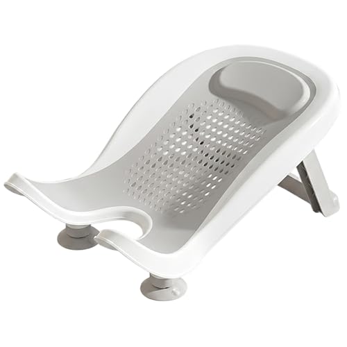 Bain de bébé en toute sécurité grâce au support ergonomique antidérapant gris avec ventouse