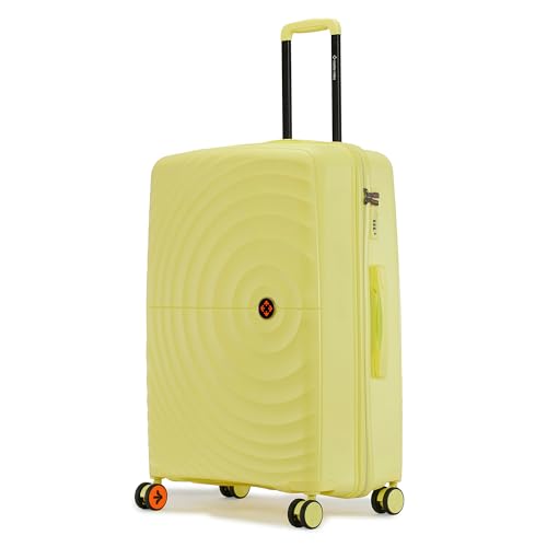 Image of Nasher Miles Polypropylene Spinner Seattle Hard-Sided Check-in Luggage 28 inch | 75cm | 8 Wheels Large Trolley Bag for Travel | Suitcase (Yellow)