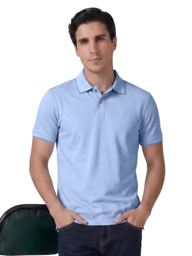 Image of XYXX Accent Men's Solid Cotton Polo T Shirt | Collar Tshirts | Half Sleeves | Solid-Slim Fit
