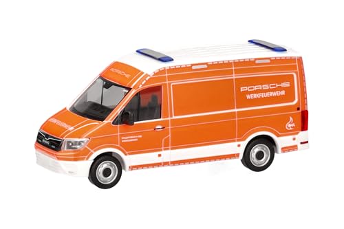 Voiture miniature Man TGE Fourgon Herpa 1:87 pour diorama incendie usine Porsche Stuttgart