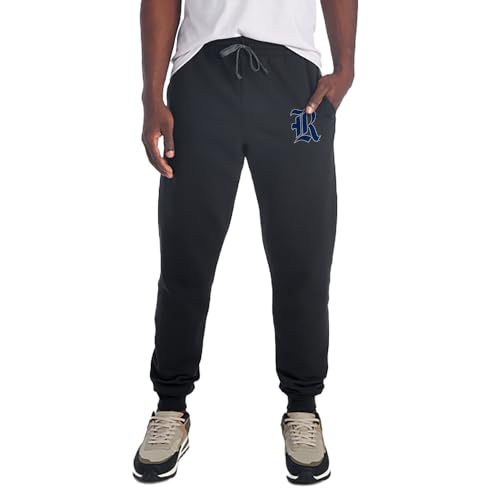 Rice University Primary Unisex Jogger Sweatpants with Pockets, Black, L