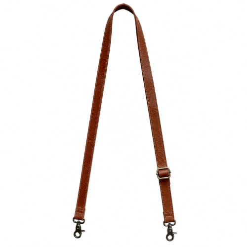 Image of Genuine Leather Purse Strap Replacement Adjustable 1 inch Wide ~ Womens Crossbody Handbag Laptop Bag Strap 28 inch-57 inch