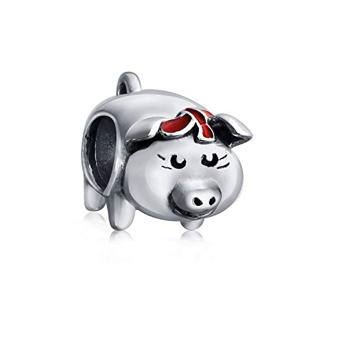 Cute Hog Piggy Bank Farm Animal Pet Pig Charm Bead For Teen Women .925 Sterling Silver Fits European Bracelet #TOP30